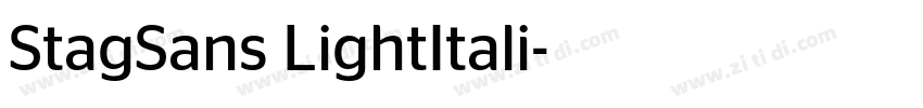 StagSans LightItali字体转换 StagSans LightItali字体转换